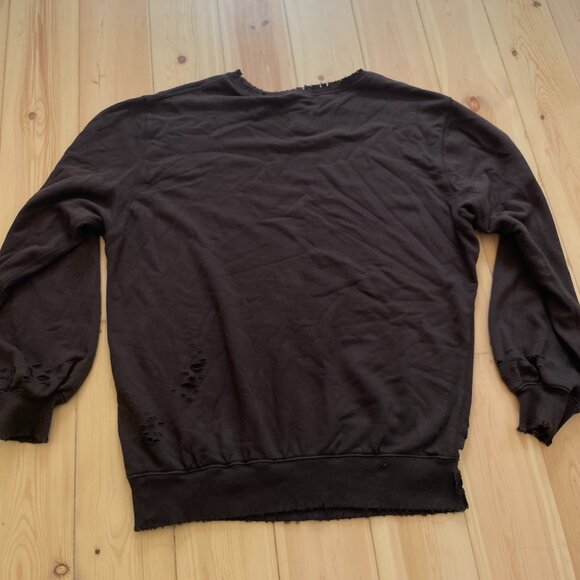 Urban Outfitters black distressed sweatshirt size XS - Picture 2 of 2